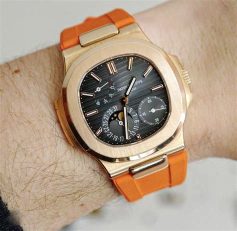 patek orange rubber strap